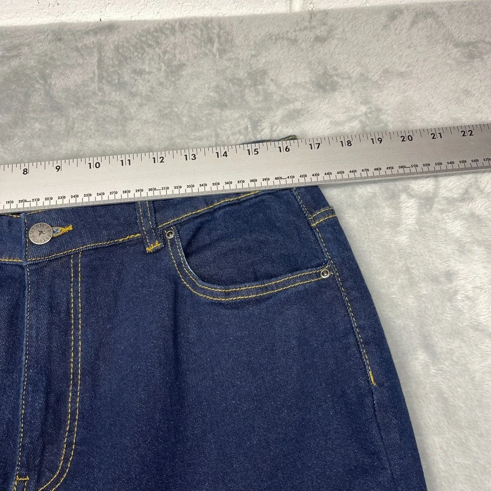 American Tall Jeans Mens 33/35 Ink‎ Blue Harper High Rise Straight Leg Outdoor